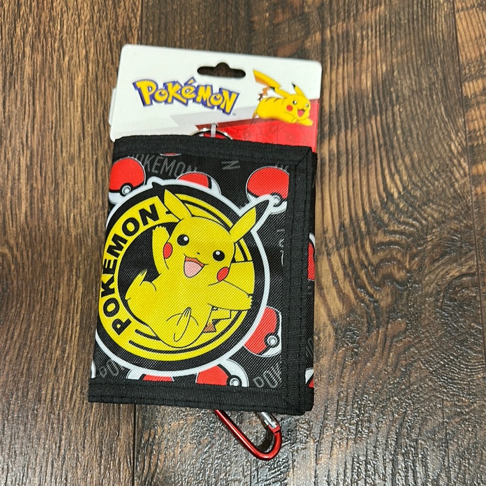 Pokemon Black and Red Pikachu Kids Wallet